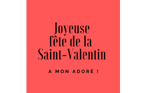 
			                        			Bonne saint valentin