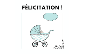 
			                        			Félicitation naissance garcon